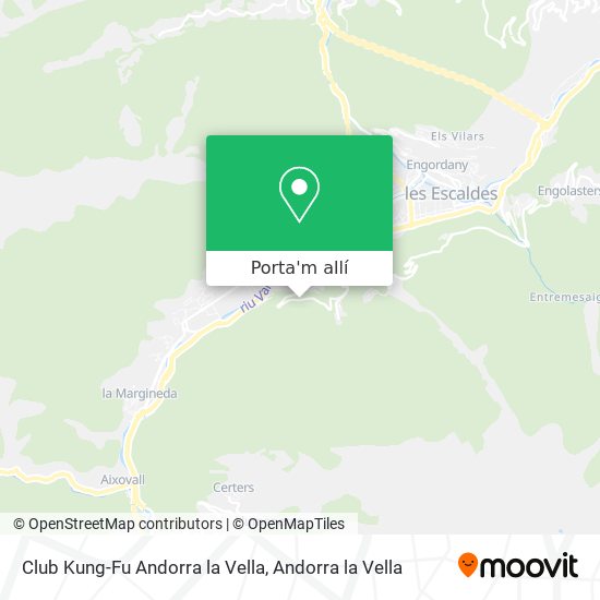 mapa Club Kung-Fu Andorra la Vella