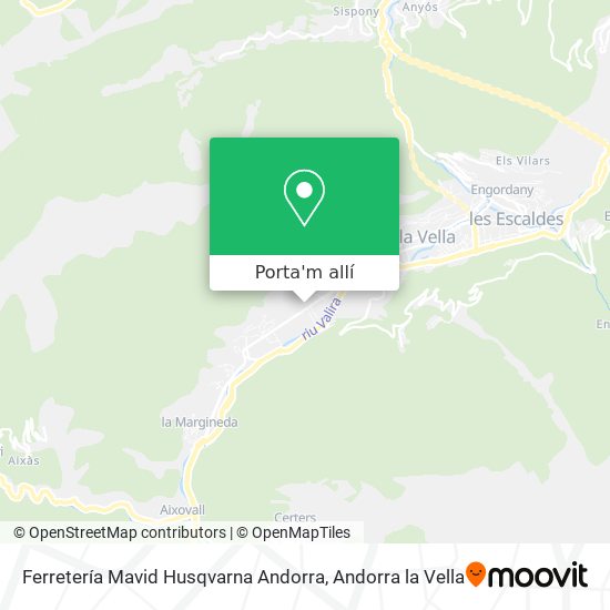 mapa Ferretería Mavid Husqvarna Andorra