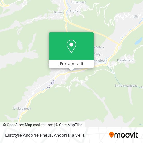 mapa Eurotyre Andorre Pneus