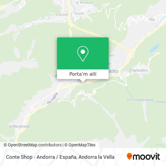 mapa Conte Shop - Andorra / España