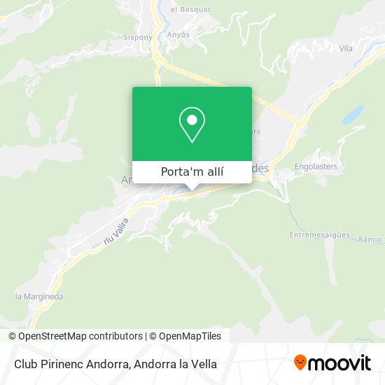 mapa Club Pirinenc Andorra