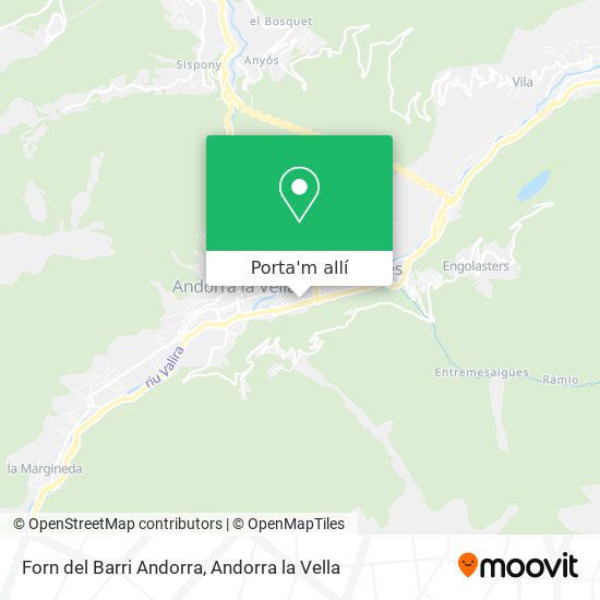 mapa Forn del Barri Andorra