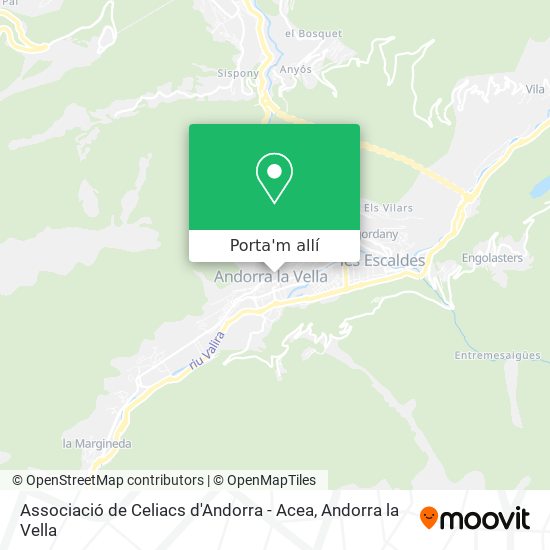 mapa Associació de Celiacs d'Andorra - Acea