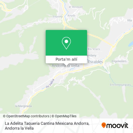 mapa La Adelita Taqueria Cantina Mexicana Andorra