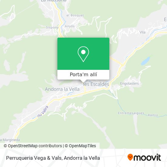 mapa Perruqueria Vega & Vals