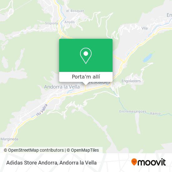 mapa Adidas Store Andorra