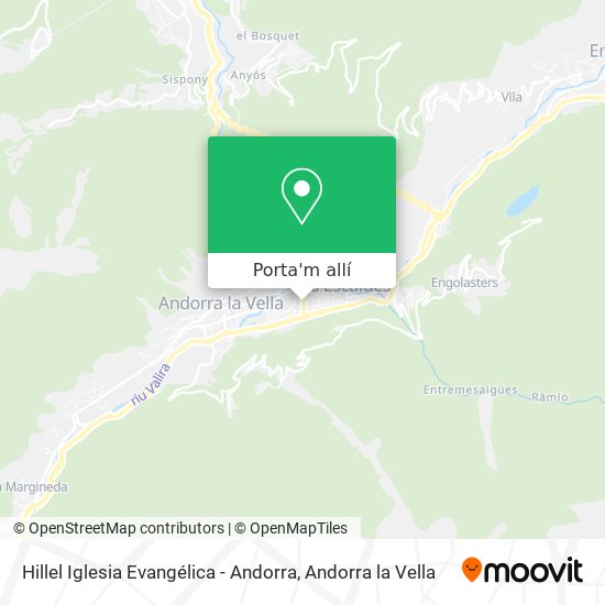 mapa Hillel Iglesia Evangélica - Andorra