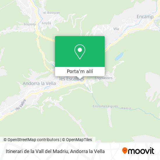 mapa Itinerari de la Vall del Madriu