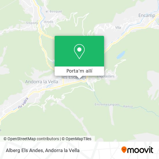 mapa Alberg Els Andes