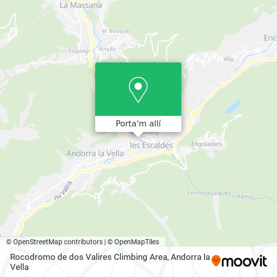 mapa Rocodromo de dos Valires Climbing Area