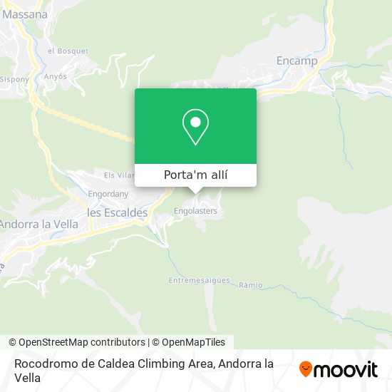 mapa Rocodromo de Caldea Climbing Area