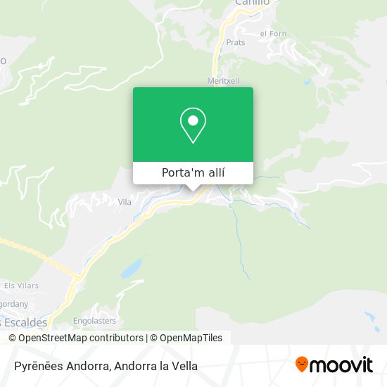 mapa Pyrēnēes Andorra