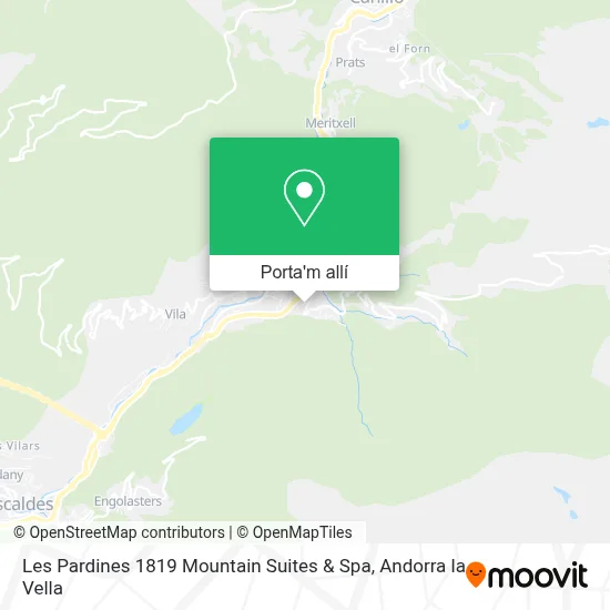 mapa Les Pardines 1819 Mountain Suites & Spa