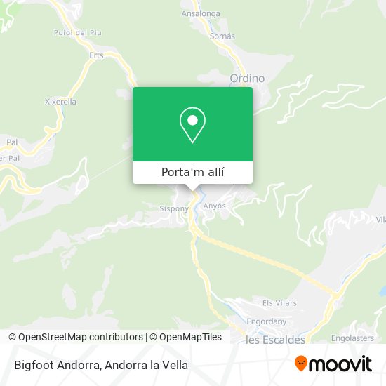 mapa Bigfoot Andorra