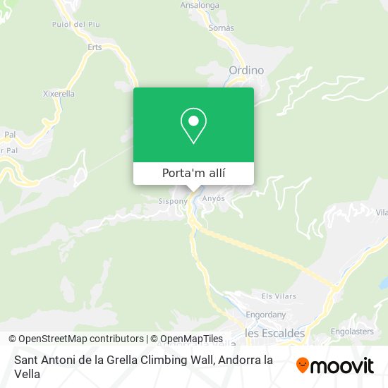 mapa Sant Antoni de la Grella Climbing Wall