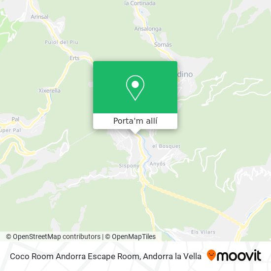 mapa Coco Room Andorra Escape Room