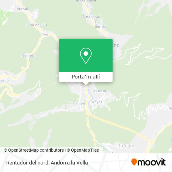 mapa Rentador del nord