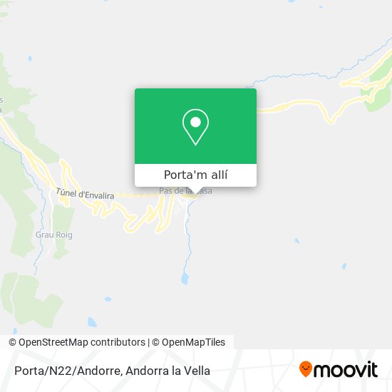 mapa Porta/N22/Andorre