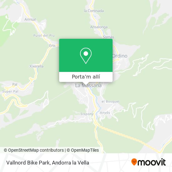 mapa Vallnord Bike Park