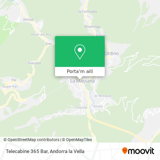 mapa Telecabine 365 Bar