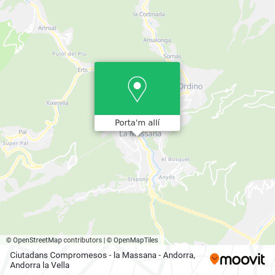mapa Ciutadans Compromesos - la Massana - Andorra