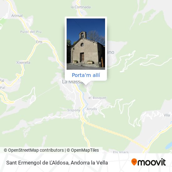 mapa Sant Ermengol de L'Aldosa