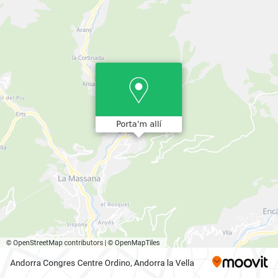 mapa Andorra Congres Centre Ordino