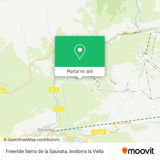 mapa Freeride Serra de la Sauvata