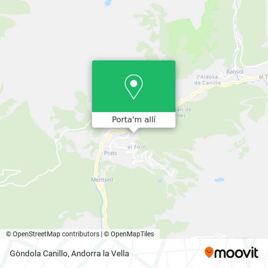 mapa Gòndola Canillo