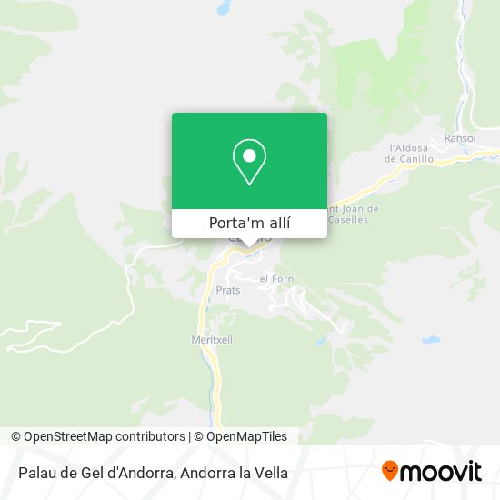 mapa Palau de Gel d'Andorra