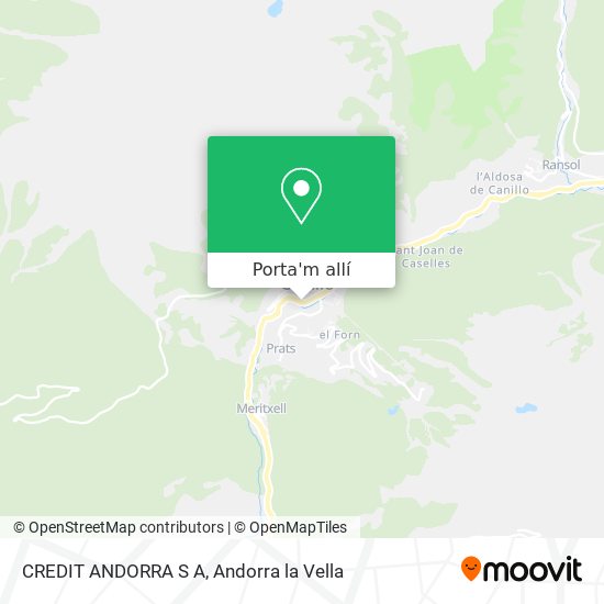 mapa CREDIT ANDORRA S A