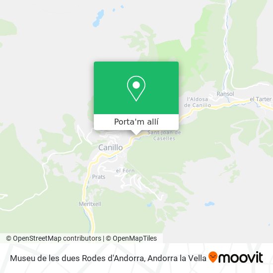 mapa Museu de les dues Rodes d'Andorra