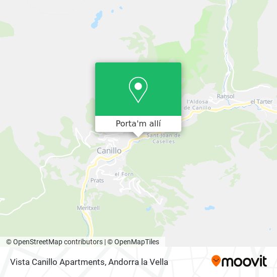 mapa Vista Canillo Apartments
