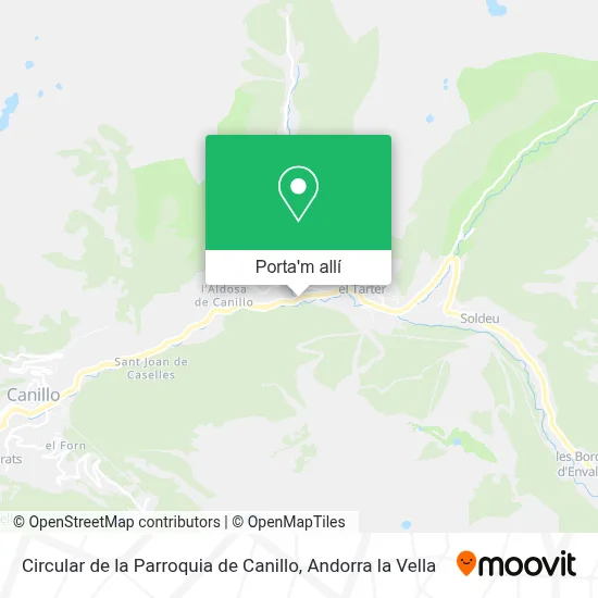 mapa Circular de la Parroquia de Canillo