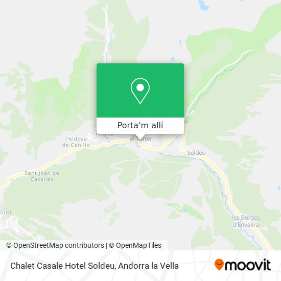 mapa Chalet Casale Hotel Soldeu