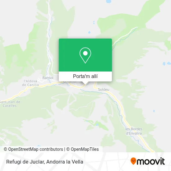 mapa Refugi de Juclar