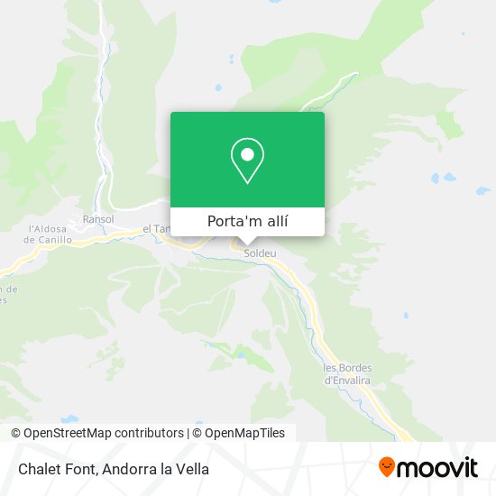 mapa Chalet Font