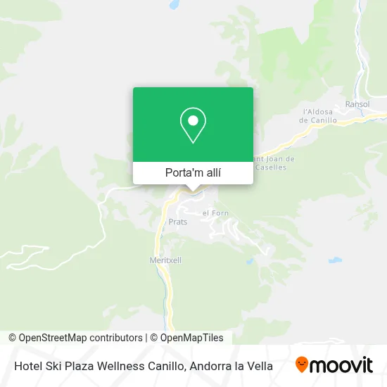 mapa Hotel Ski Plaza Wellness Canillo