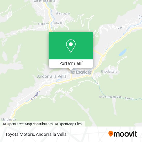 mapa Toyota Motors