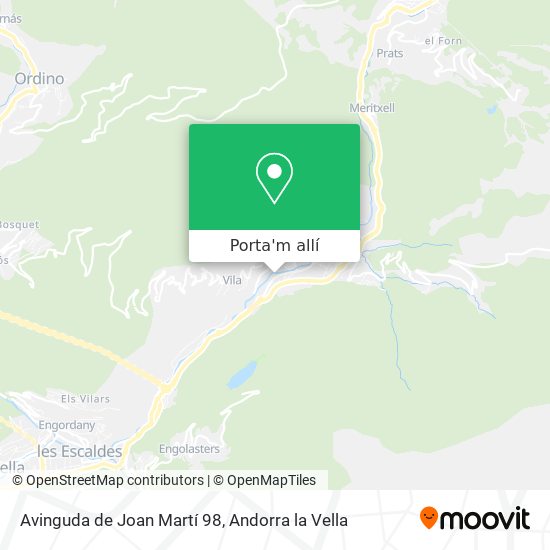 mapa Avinguda de Joan Martí 98