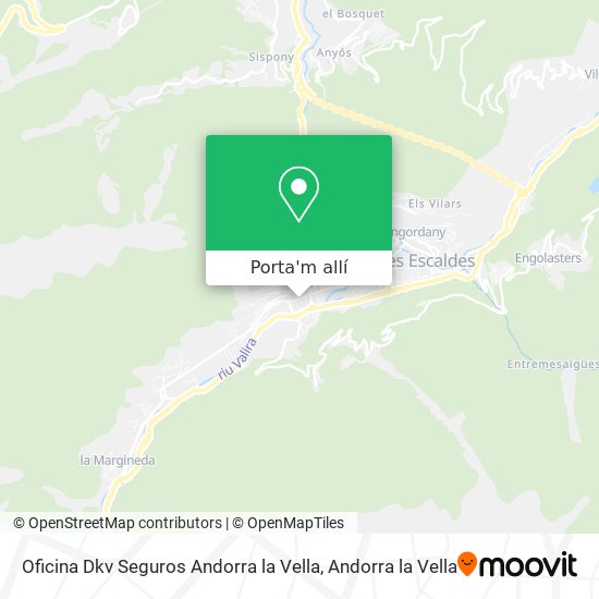 mapa Oficina Dkv Seguros Andorra la Vella