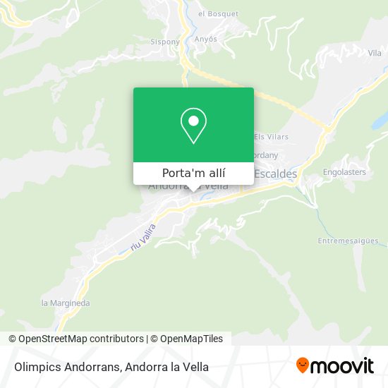 mapa Olimpics Andorrans