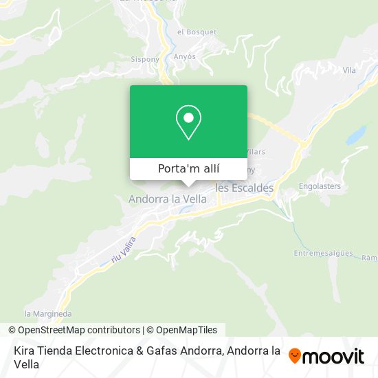 mapa Kira Tienda Electronica & Gafas Andorra