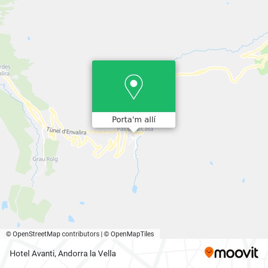 mapa Hotel Avanti