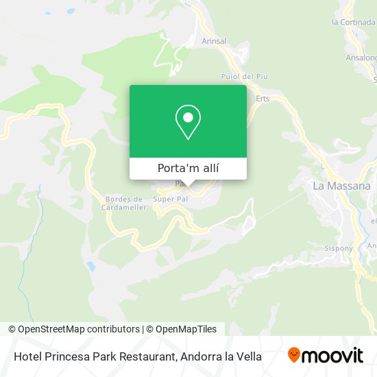 mapa Hotel Princesa Park Restaurant