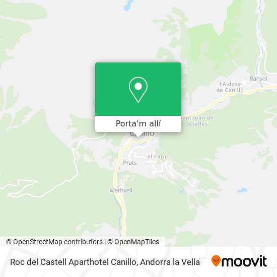 mapa Roc del Castell Aparthotel Canillo