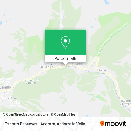 mapa Esports Espunyes - Andorra