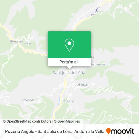 mapa Pizzeria Angelo - Sant Julià de Lòria