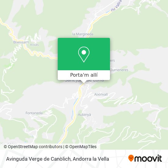 mapa Avinguda Verge de Canòlich