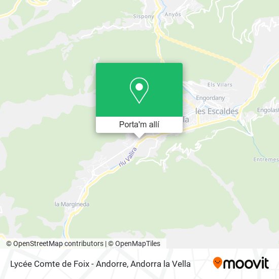 mapa Lycée Comte de Foix - Andorre